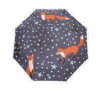 Flocon De Neige Star Arbre Renard Parapluie Pliable Pliant à Ouverture Automatique Parapluies Pliant Coupe-Vent pour Voyager Plage Femmes Enfants Homme Fille