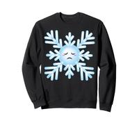 Flocon De Neige Triste Personnage Mignon Hiver Illustration Sweatshirt