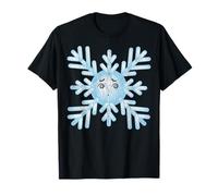 Flocon De Neige Triste Personnage Mignon Hiver Illustration T-Shirt