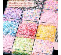 Flocons d'argile douce mélangés 10-50g, fournitures de remplissage artisanales pour résine époxy, jouets souple, colle crème et créations DIY shaker Cat Paw Mixed