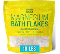 Flocons de magnésium - Sel de la mer Morte - Sels de la mer Morte à tremper - Flocons de magnésium pour le bain - Enrichi en aloe vera (4,5 kg)