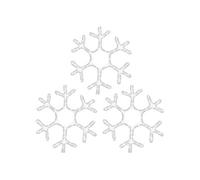 vidaXL Flocons de neige de Noël avec LED 3 pcs Blanc chaud 38x37 cm