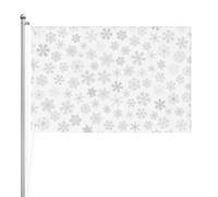 Flocons de neige de Noël Flocon de neige d'hiver,Drapeau de jardin, bannière décorative, drapeau double face, 2 x 3 pieds, pour extérieur et intérieur