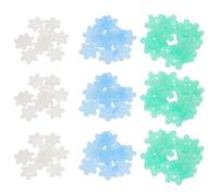 Flocons de Neige de Noël Flocon Sapin de Breloques à Dos Plat 60pcs | Plastique, Accessoires DIY Lumineux et Résistants, pour Mariage et Vêtements, Lot de 60 Pièces