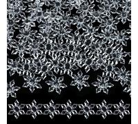 Flocons de Neige Decoration, 150 Pcs Mini Flocons de Neige Acrylique, Petit Flocon de Neiges, Décorations de Noël pour DIY Decoration Table Noel, Hiver