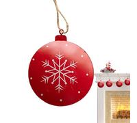 Flocons de neige - Décoration de sapin de Noël - En métal - Artisanat - Fer inoxydable - Pendentif rond - Pour l'intérieur et l'extérieur - Portes, fenêtres, murs, jardin