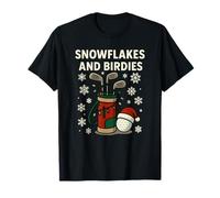 Flocons de Neige et Oiseaux pour Le Golf T-Shirt