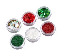 Flocons de paillettes pour ongles en forme de flocon de neige, paillettes de Noël pour ongles,Décalcomanies à ongles pailletées pour femmes Paillettes - Confettis colorés scintillants pour le maquilla