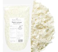 Flocons de Riz Instantanés Naturels 1 kg - pour porridge et muesli | Texture agréable et utilisation polyvalente dans porridge, muesli, granola, yaourt, pâtisserie et recettes de petit-déjeuner.