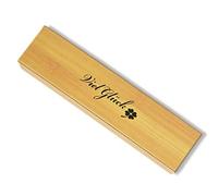 Flocoro Set d'écriture en bambou durable composé d'un stylo à bille et d'un porte-mine dans une boîte cadeau - Stylo à bille en bois - Porte-mine en bois - Stylo à bille durable (bonne chance)