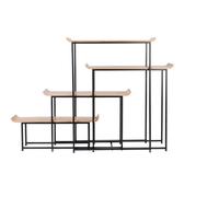 FLODKA - Rangement modulable bois et acier Noir