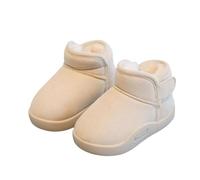 Flodxo Bottes de neige d'hiver pour enfants - Chaudes, décontractées et pelucheuses - Doublées - Confortables - Antidérapantes, beige, 20 EU