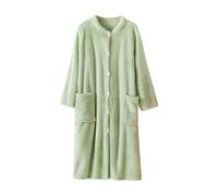Flodxo Peignoirs Moelleux pour Femmes Chauds et Douillets Peignoir Léger Robe de Chambre d'Hiver en Polaire Douce Manches Longues Boutonnée Longs Cardigans avec Poches Robe de Chambre en Peluche Ours