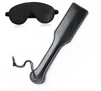 Flogger SM Masque pour les yeux Ensemble de bondage SM Cuir Paddle Bondage Cuir érotique Fouet Plume Cuir Main Fessée Slapper Paddle Masque pour les yeux Ensemble BDSM Sex Toys