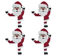 Flohterys Décoration de Dessus de Porte de Noël, Décoration de Maison de Vacances, Cadre de Porte Supérieur Amusant, Décoration de Panneau d'angle, Mur de Fenêtre Père Noël