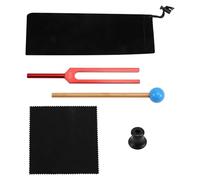 Flohterys Diapason 432 Hz avec Marteau, pour la Thérapie de Guérison Sonore et le Yoga, Diapason en Alliage D'Aluminium Rouge