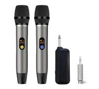 Flohterys Microphone sans UHF Système de Microphone Professionnel Dynamique Portatif pour Le Chant Karaoké, L'Église, la Parole