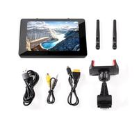 Flohterys Moniteur FPV 5 Pouces avec Récepteur de Diversité 5,8 GHz 40 Canaux et Enregistreur DVR 4000 MAh pour Drone FPV Compatible avec Télécommande de Drone RC