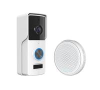 Flohterys Tuya HD Vidéo Sonnette Caméra Sans avec Carillon Intérieur 90 Degrés Grand Angle Visuel WIFI