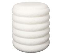 Altobuy Pouf-coffre Floki Ø37 cm matelassé Blanc