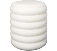 AltoBuy Floki - Pouf-Coffre Ø37cm Matelassé Blanc