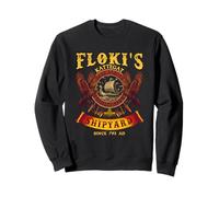 Flokis Shipyard Kattegat Viking Ship and Sword - Raven Sweatshirt