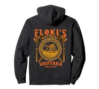 Flokis Shipyard Kattegat Viking Ship and Sword - Urnes Style Sweat à Capuche