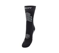 FLOKY AXIST 3D Chaussettes de football et de rugby biomécaniques Chaussette de compression antidérapante Cheville stabilisée protection tendon d'Achille, adhérence maximale, support plantaire Noir M-L