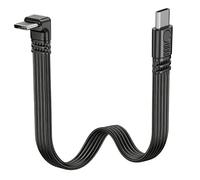 Flomiara Câble plat FPC court USB-C vers USB-C de 50 cm, câble de charge plat de type C, connecteur à angle droit de 90 degrés pour tablette, ordinateur portable, téléphone, cardan, DJI, charge rapide
