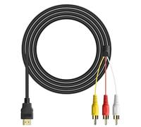 Flomiara Câble rouge jaune blanc vers HDMI, RCA vers adaptateur HDMI