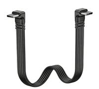 Flomiara Câble ruban FPC court USB-C vers USB-C de 10 cm, ultra flexible et plat de type C, double connecteur coudé à 90 degrés pour tablette, ordinateur portable, téléphone, manette, cardan, DJI