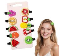 Flomiara Lot de 10 pinces à cheveux, mini pinces à cheveux, petites épingles à cheveux en forme de fruits bonbon pour femmes et filles, accessoires de coiffure pour photographie, quotidien, fête