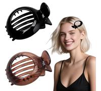 Flomiara Lot de 2 pinces à cheveux plates, petites pinces à cheveux pour cheveux épais, fins et fins, pour femmes et filles, antidérapantes, solides, accessoires pour cheveux quotidiens, noir, marron