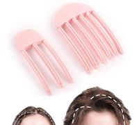 Flomiara Lot de 2 pinces à cheveux volumineuses, peignes de coiffage pour frange duveteuse, 3/6 dents gonflées et paresseuses à haute couronne, sans trace, faciles à porter, pour femmes et hommes