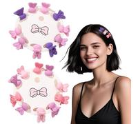 Flomiara Lot de 20 pinces à cheveux, mini pinces à cheveux, petites épingles à cheveux en forme de lapin pour femmes et filles, accessoires de coiffure pour photographie quotidienne, fête, rose violet