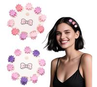 Flomiara Lot de 20 pinces à cheveux, mini pinces à cheveux, petites fleurs, accessoires à cheveux pour femmes et filles, accessoires de coiffure pour photographie quotidienne, fête, rose violet