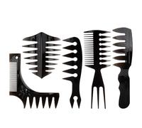 Flomiara Lot de 5 peignes à cheveux pour homme - Peigne à dents larges - Convient à tous les types de coiffures pour homme - Style vintage - Convient pour un usage domestique et par les coiffeurs
