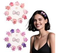 Flomiara Pinces à cheveux en forme de fleur, mini pinces à cheveux, petites épingles à cheveux pour femmes et filles, accessoires de coiffure pour photographie, quotidien, fête, mariage