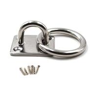 Flomore M10 Patère de Fixation au Plafond Crochet de Fixation Murale en Acier Inoxydable 304 pour balançoire de Yoga, quincaillerie pour Bateau Paquet de 1 (vis incluses)