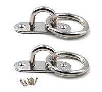 Flomore M8 Patère de fixation au plafond Crochet de fixation murale en acier inoxydable 304 pour balançoire de yoga, quincaillerie pour bateau Paquet de 2 (vis incluses)