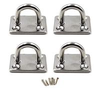 Flomore M8 Patère de Fixation au Plafond Crochet de Fixation Murale en Acier Inoxydable 304 pour balançoire de Yoga, quincaillerie pour Bateau Paquet de 4 (vis incluses)