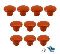 Flomore Orange Poignées et Boutons de tiroir ceramique poignée de Meuble Porte Bouton pour la Chambre des Enfants Pack de 10 (Vient avec des vis)