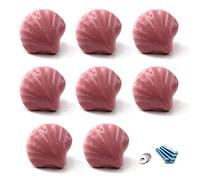 Flomore Rose Poignées et Boutons de tiroir ceramique poignée de Meuble Porte Bouton pour la Chambre des Enfants Pack de 8 (Vient avec des vis)
