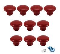 Flomore rouge Poignées et boutons de tiroir ceramique poignée de meuble porte bouton Pour la chambre des enfants Pack de 10 (vient avec des vis)