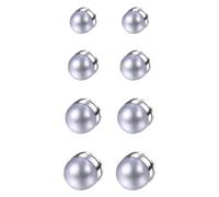 Flongo Boucle d'Oreille sans Trou: 4 Paires Boucles d'oreilles Femme Perle Blanc Magnétique Clips d'Oreille non Percés Aimanté 5/6/7/8mm - Cadeau Anniversaire Saint Valentin