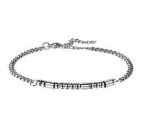 Flongo Bracelet en Morse Code pour Femme : Or Never Give Up - Bijoux de Perles Plaqué Inspiration - Réglable 19cm+5cm - Cadeau de Motivation - Message Secret - Design Unisexe, taille unique, Acier