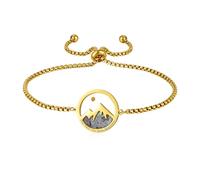 Flongo Bracelet Graine de Moutarde Femme:Bracelet Religieux en Acier Inoxydable Coquillage Bijou Chrétien- Cadeau Pâques Noël