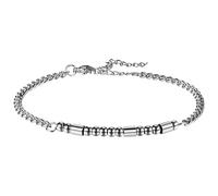 Flongo Morsecode Bracelet doré pour femme : Never Give Up - Bracelet de perles motivation en acier inoxydable plaqué or - Réglable 19 cm + 5 cm - Cadeau inspirant - Message secret - Bijoux unisexe