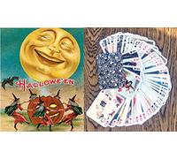 FLONZGIFT Jeu de Cartes d'halloween (Jeu de 55 Cartes Toutes différentes), Vintage, réimpression de Cartes d'halloween