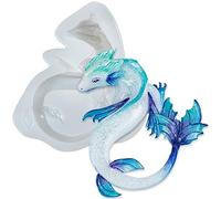 Flood Dragon Endormi Résine Epoxy Silicone Moule pour Faire Savon, Béton, Ciment, Argile Polymère